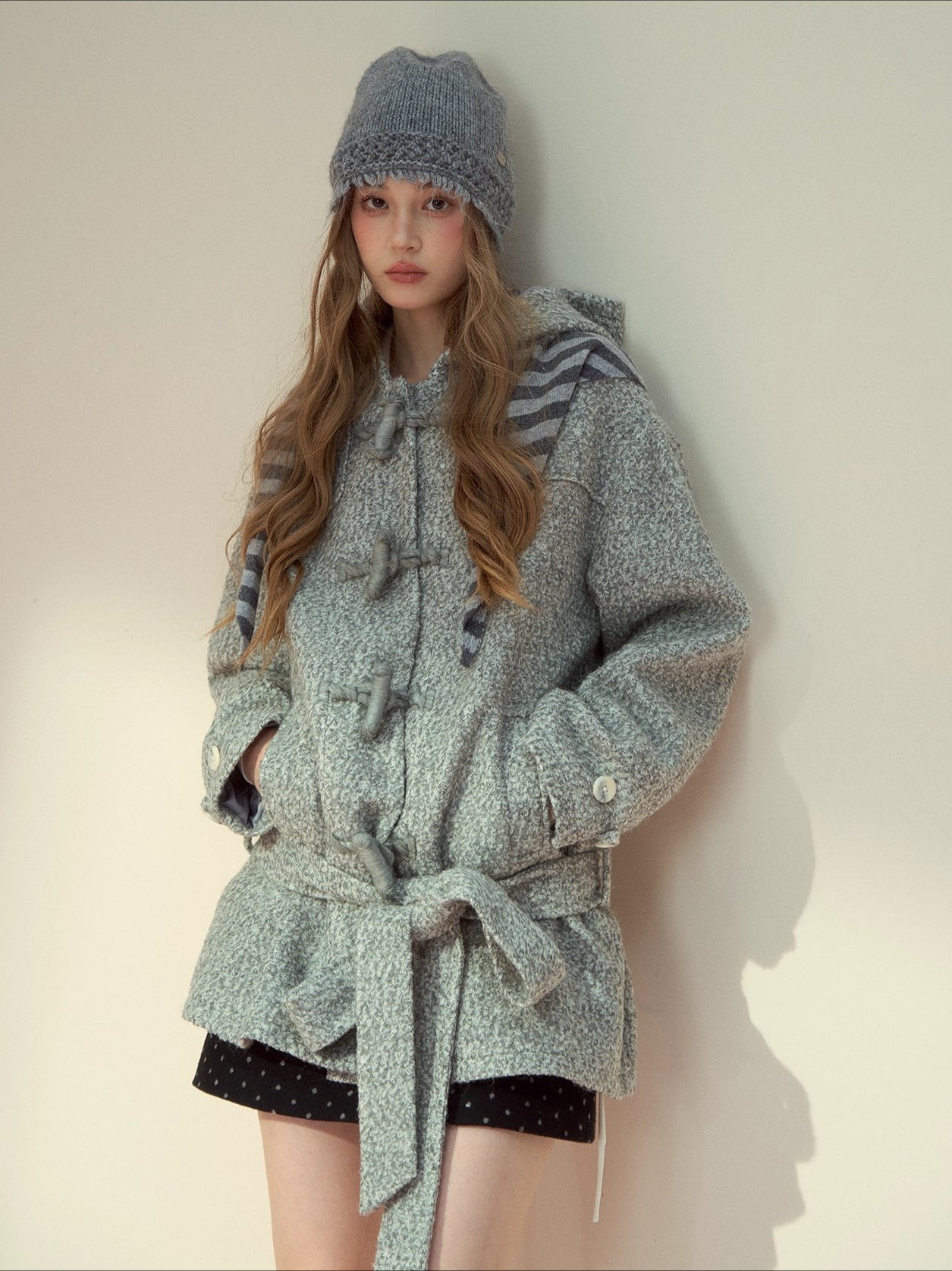 Gray Wool Duffle Coat