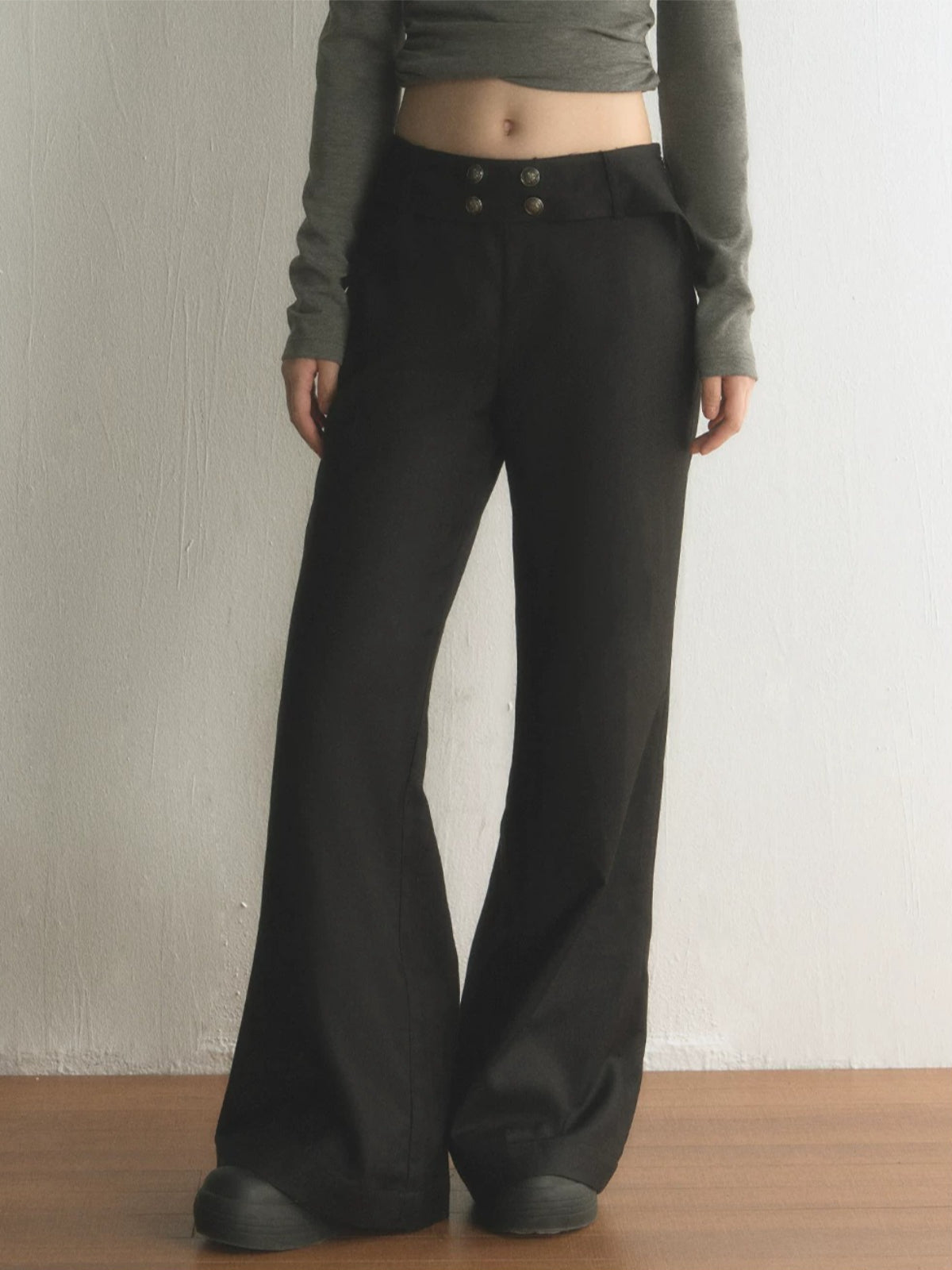 Multi Button Flare Pants