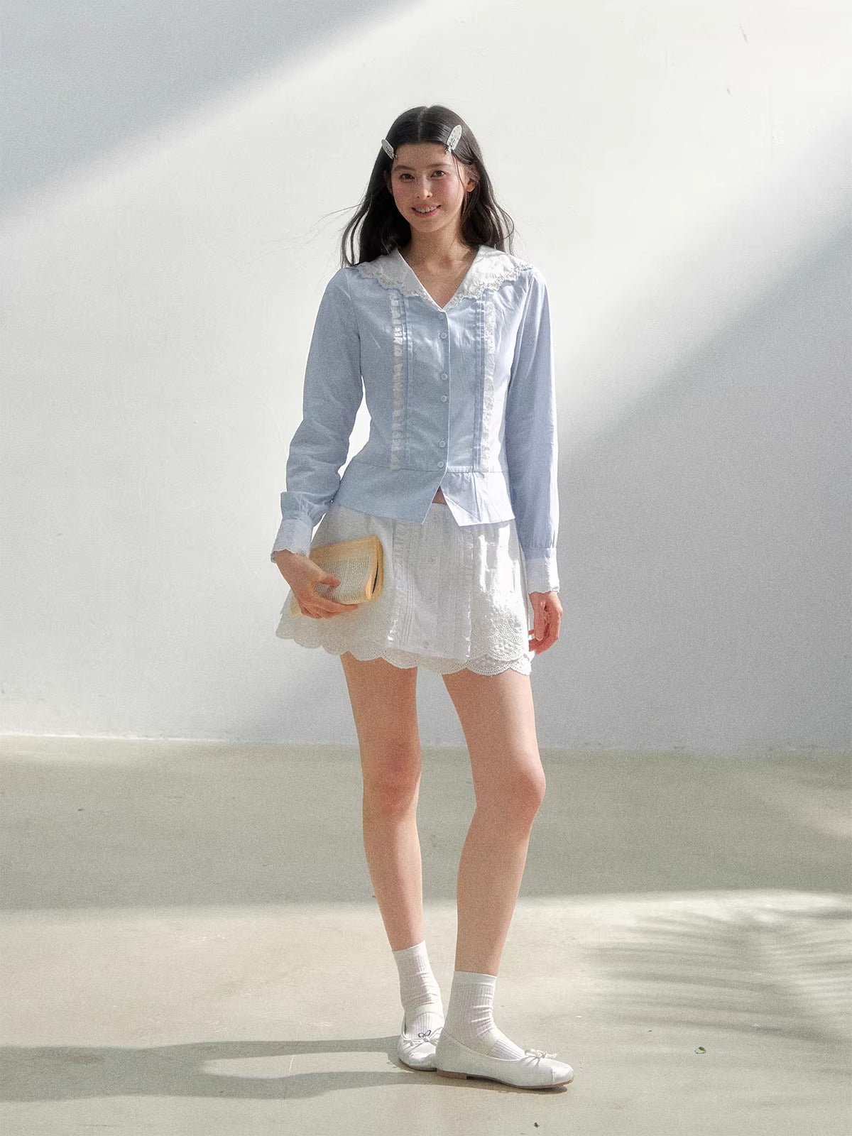 Blue Sailor Embroidered Shirt