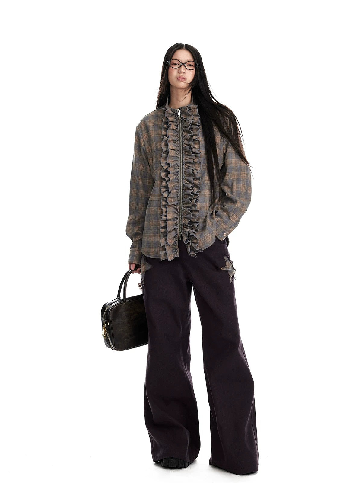 Star Patch Wide Leg Pants
