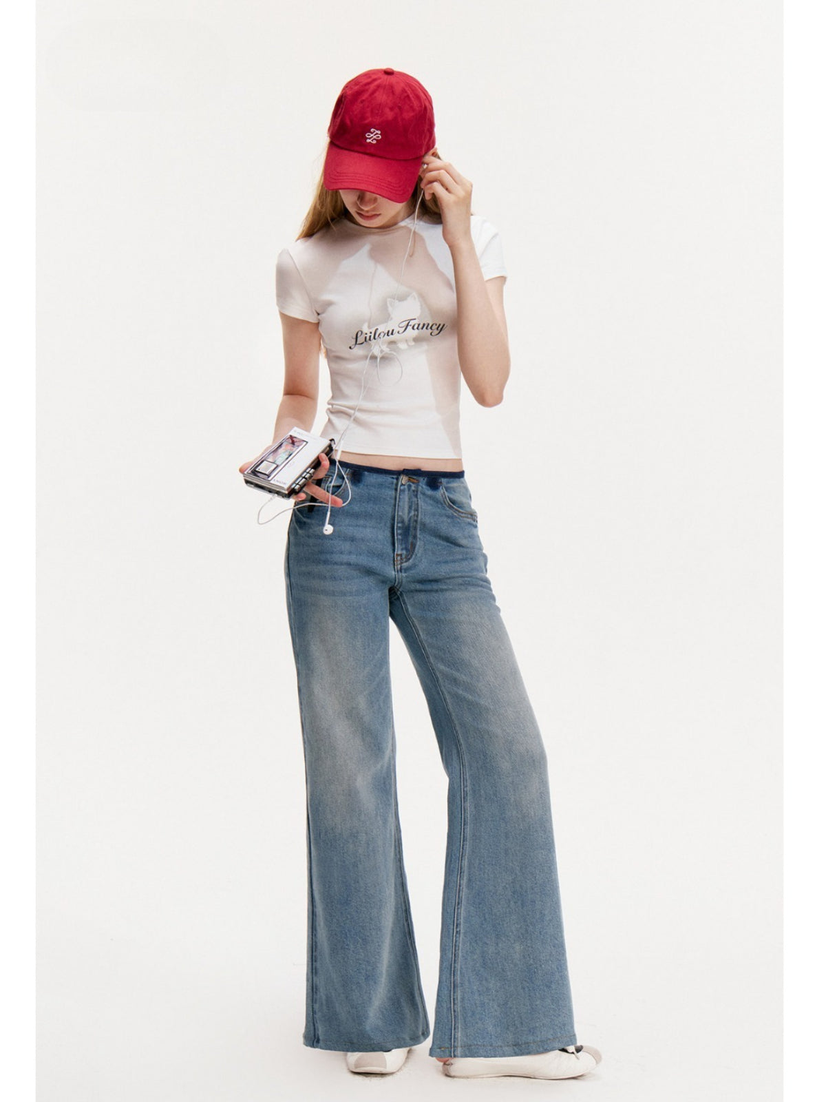 Washed Wide Leg Jeans