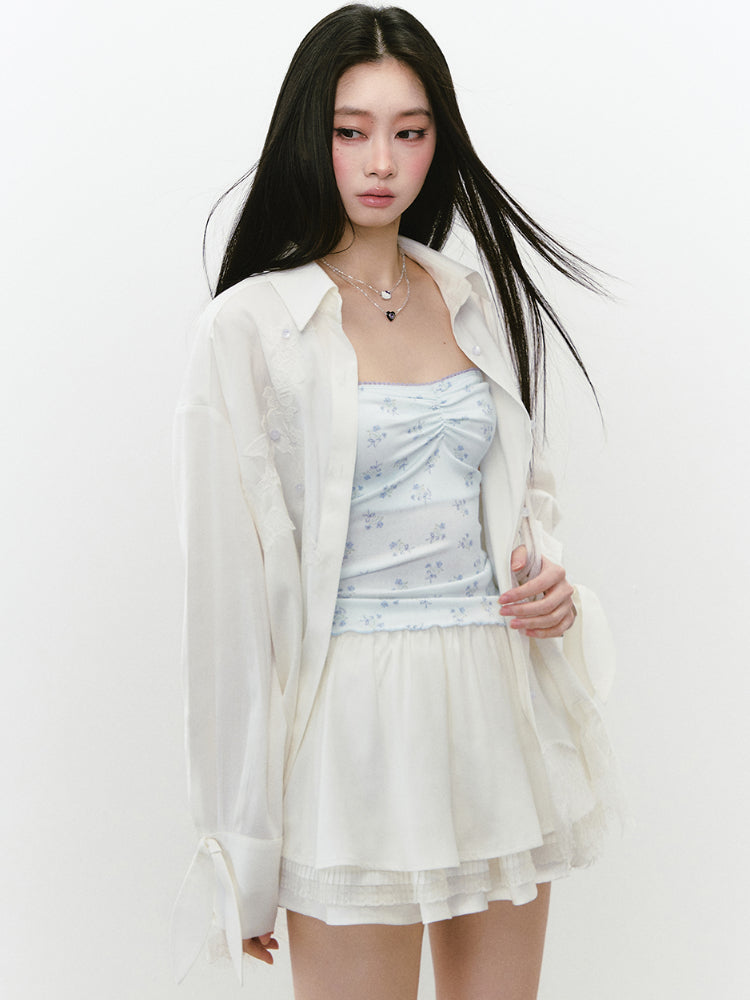 Layered Lace Spliced Cake Skirt