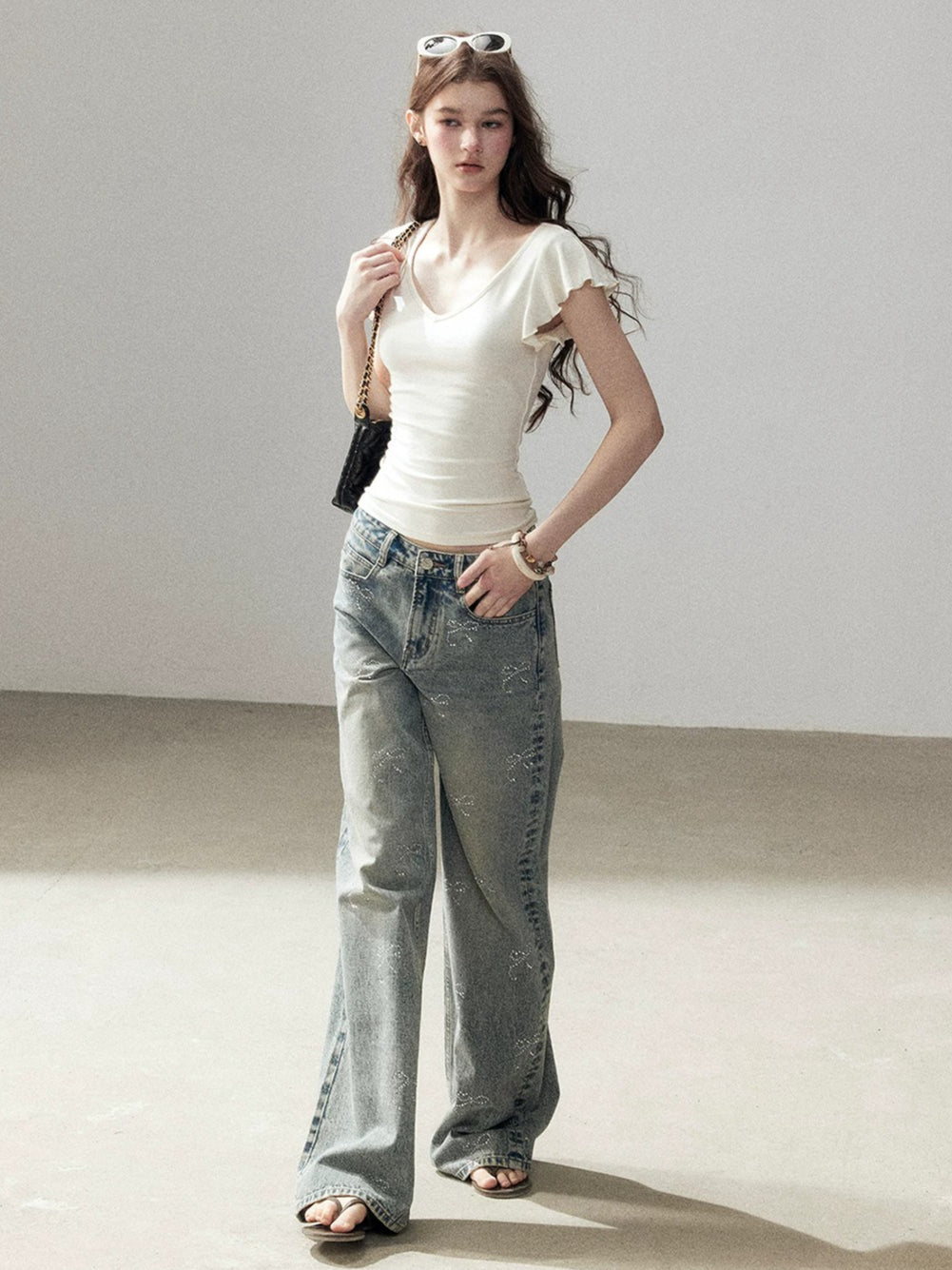 Flutter Sleeve Crop Top