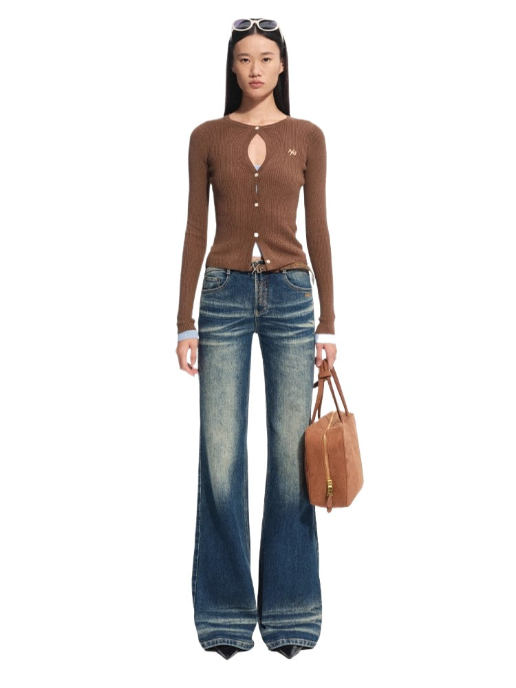 Perth Cutout Contrast Cardigan