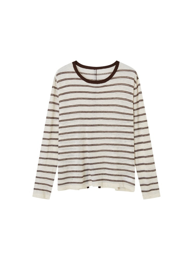 Vintage Striped Knit Blouse