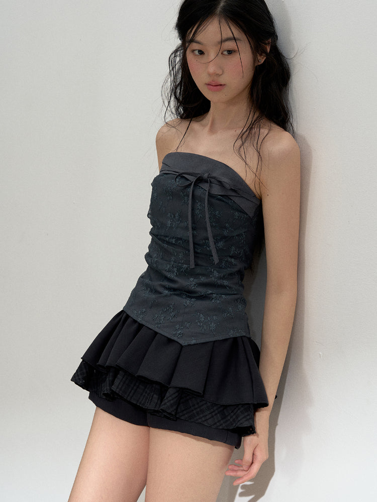Black and White 3D A-Line Skirt