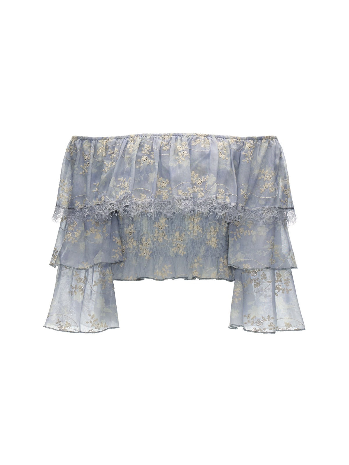 Floral Ruffle Off Shoulder Top