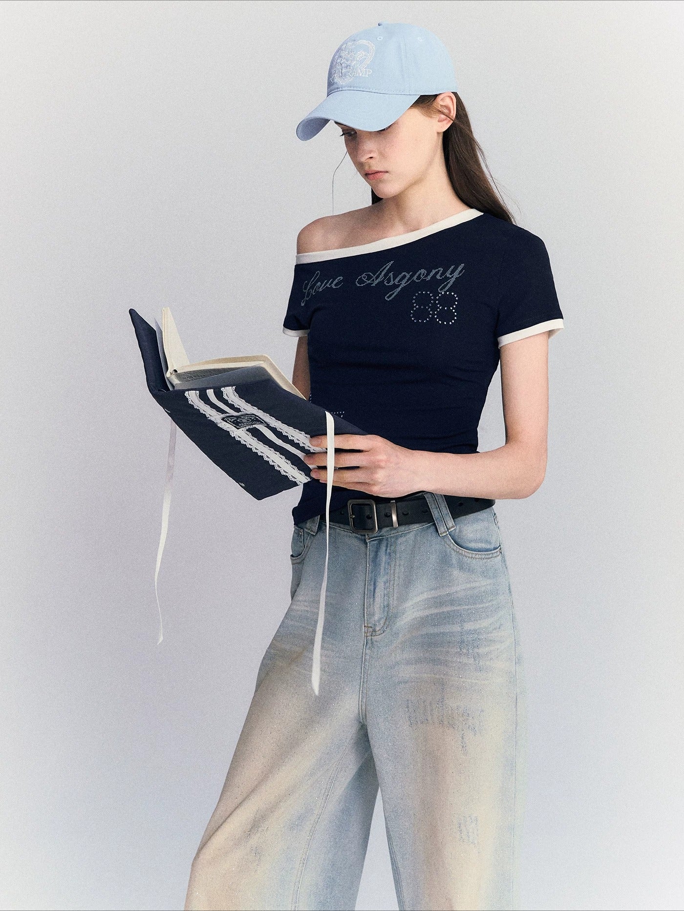 Rhinestone Shoulder Top
