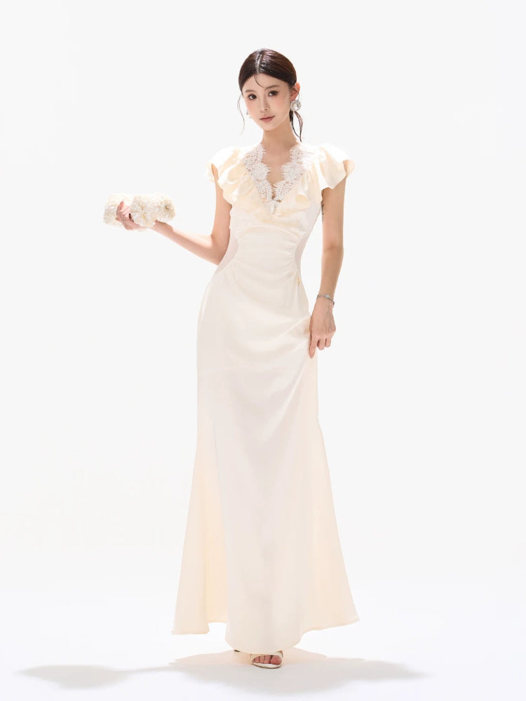 Cutout Lace Maxi Dress