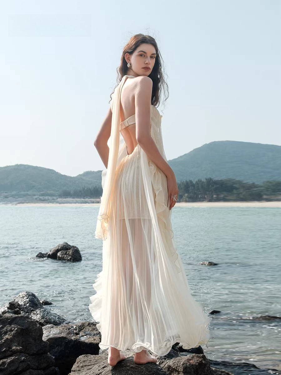 Thessa Mesh Halter Dress