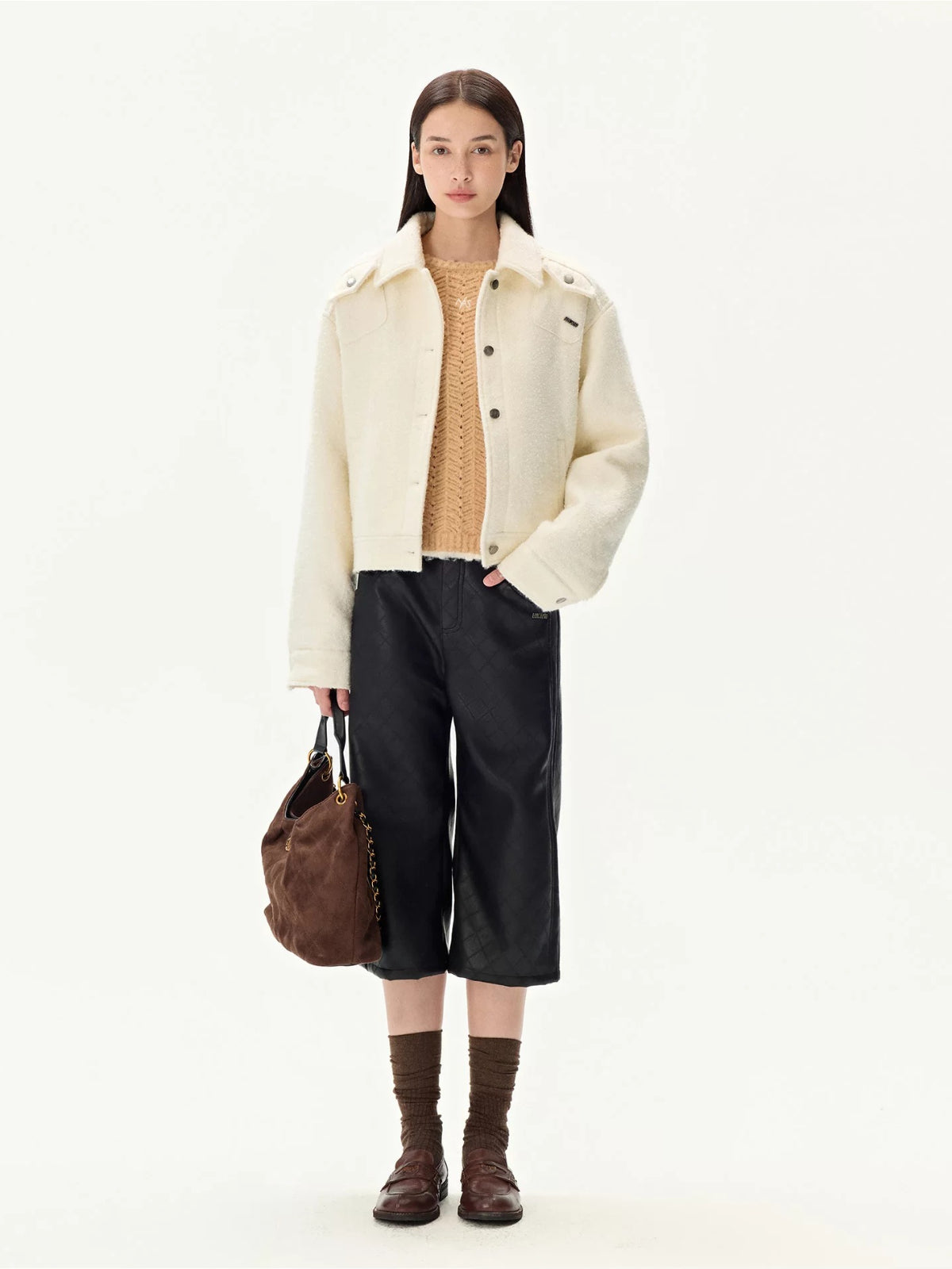 Barn Wool Loop Tweed Short Jacket
