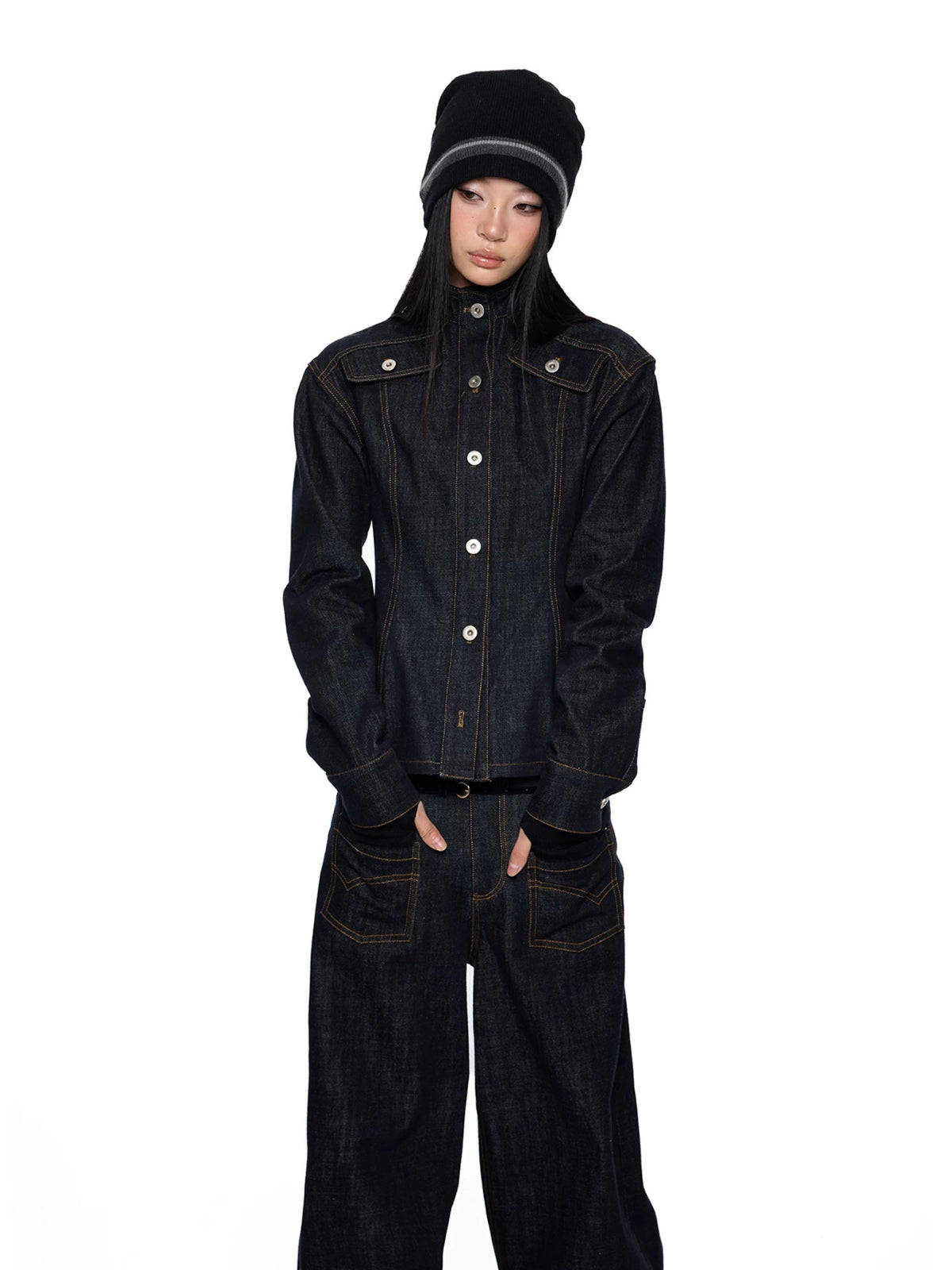 Vintage Denim Jacket & Pants Set