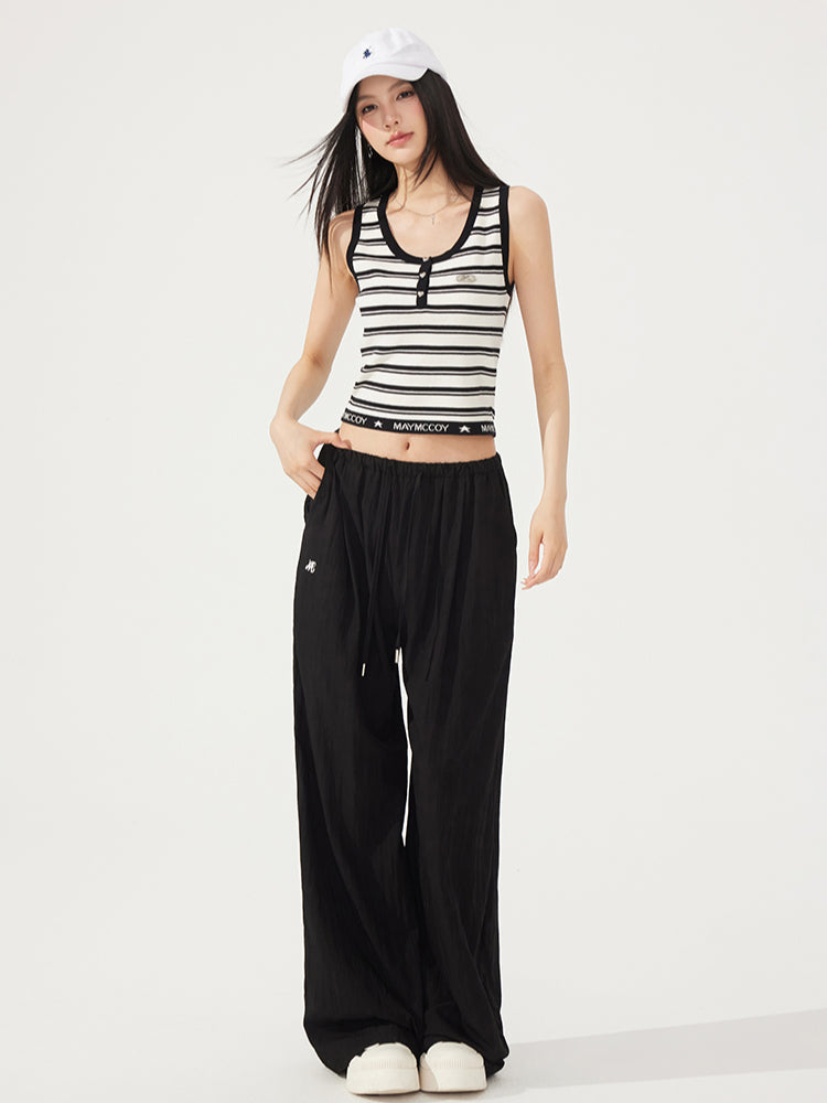 U-neck Striped Knitted Vest