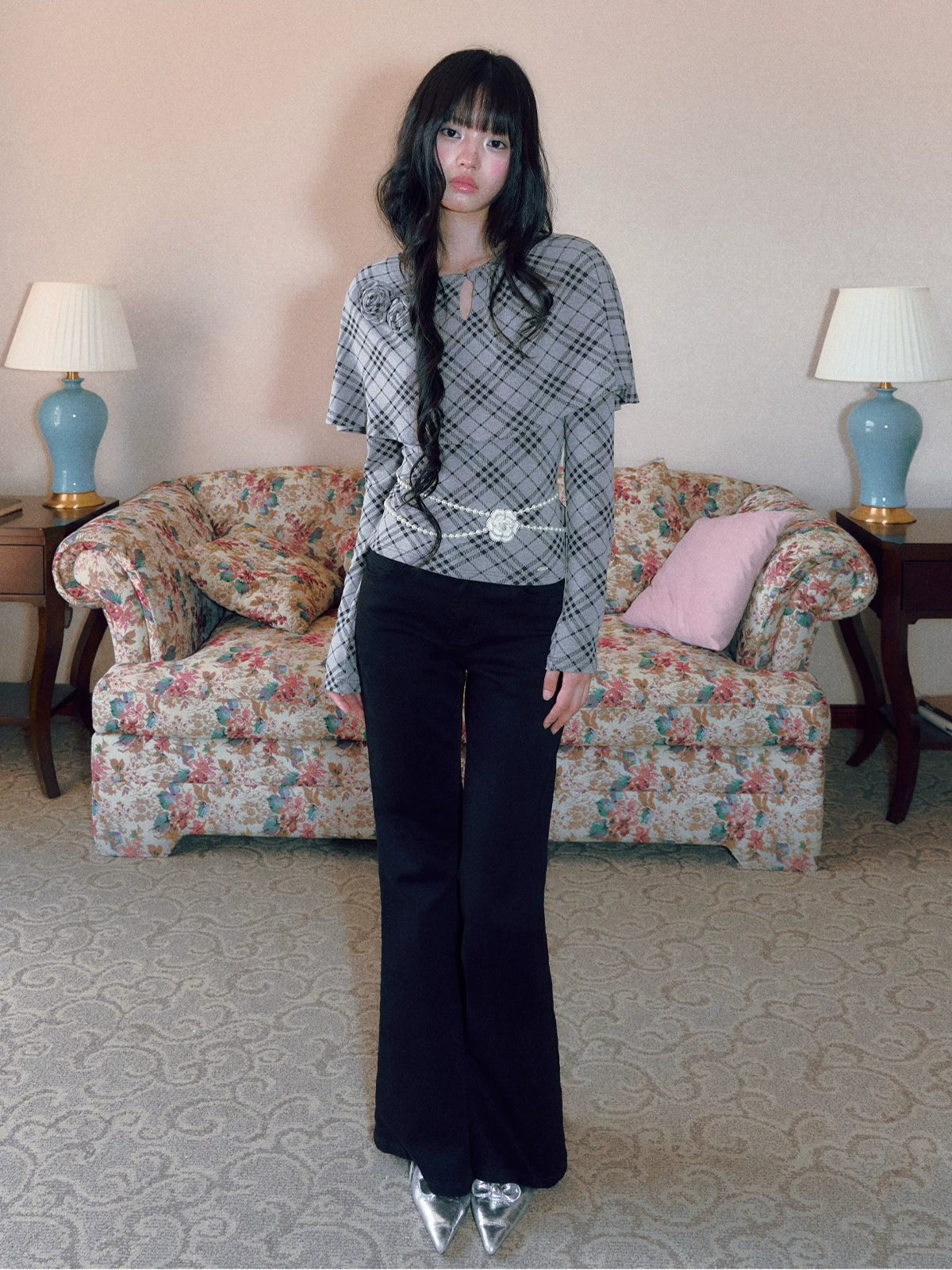 Plaid Cape Top