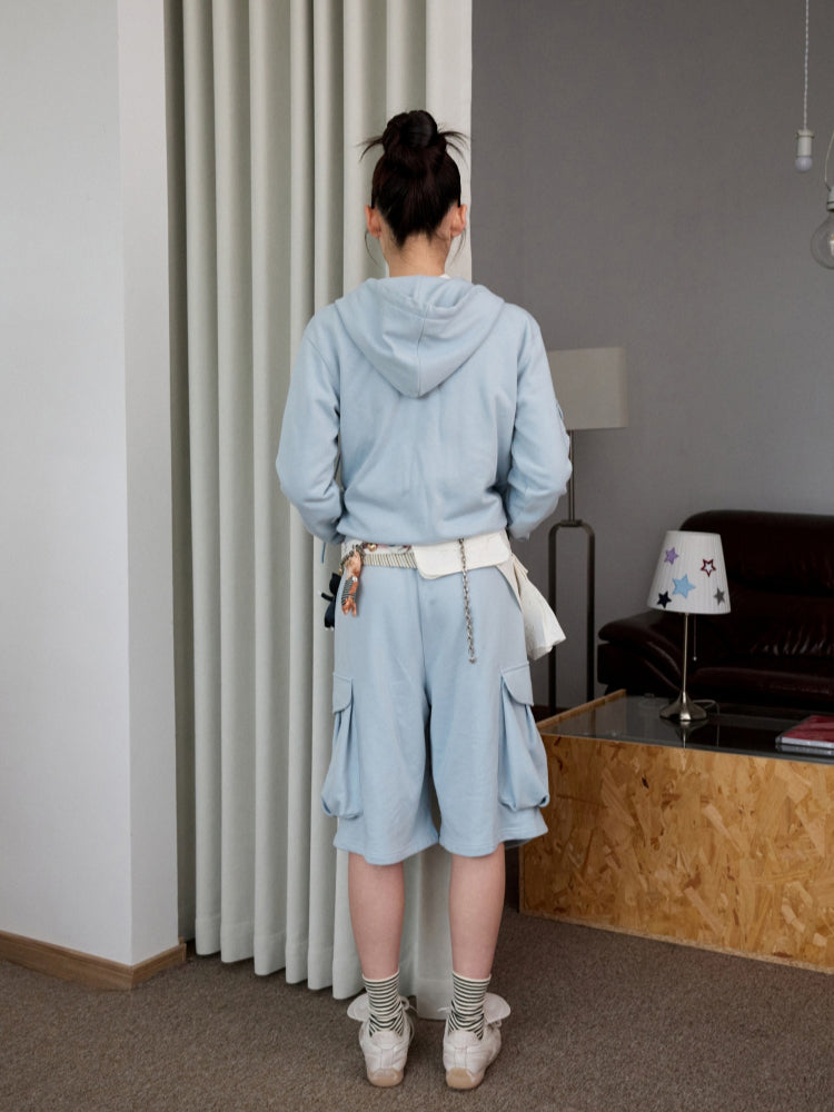 Solid Color Hoodie & Sweatpants Set