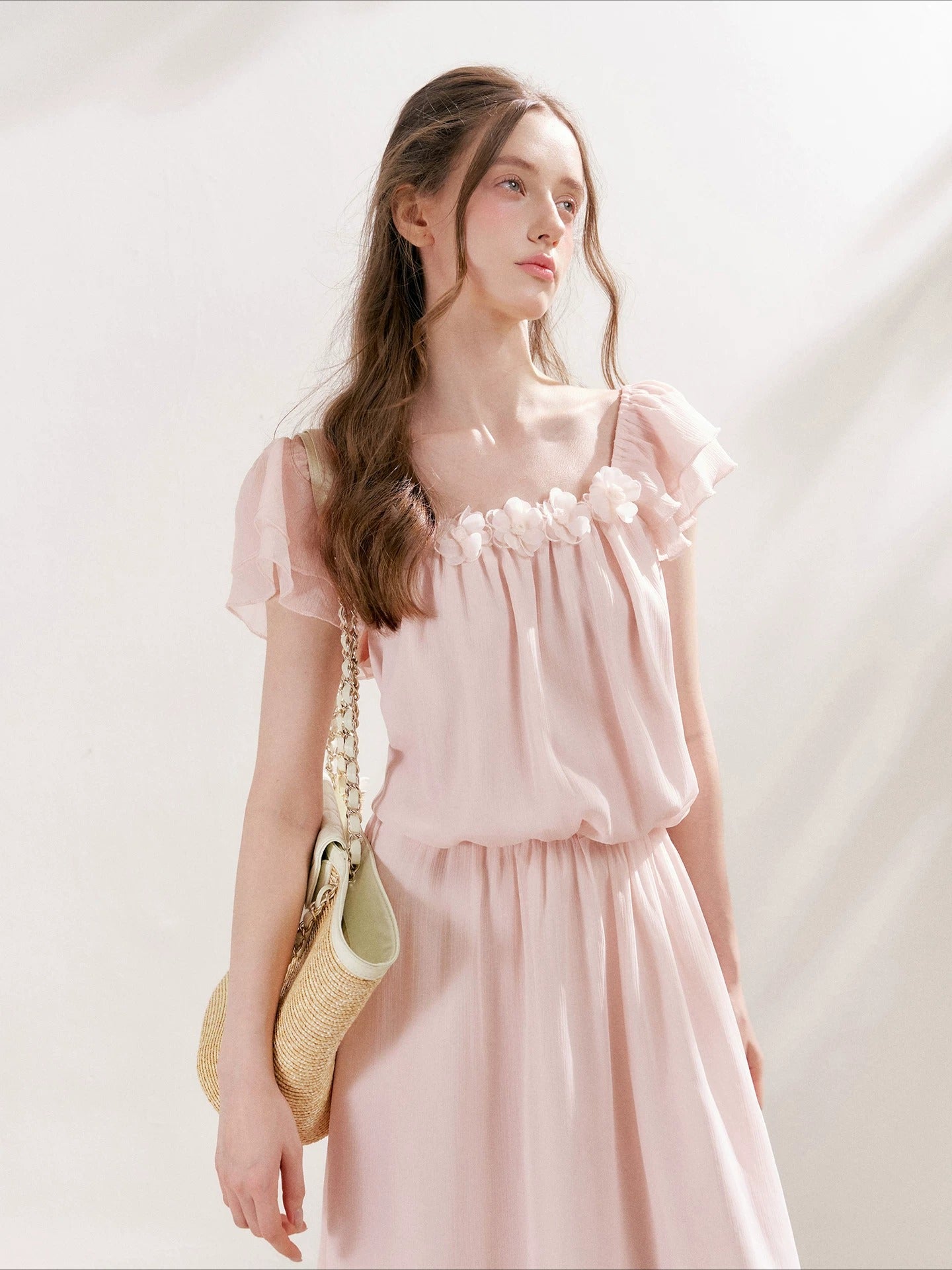 Vasilisa Floral Chiffon Maxi Dress
