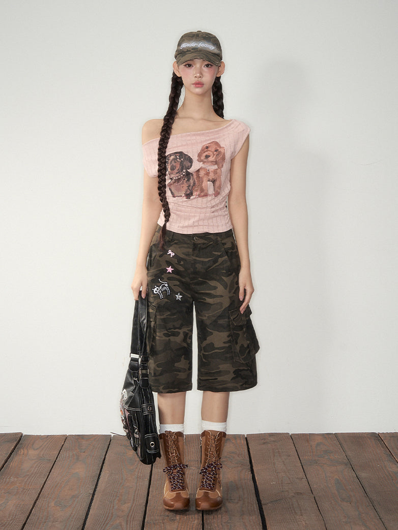 Camo Cargo Shorts
