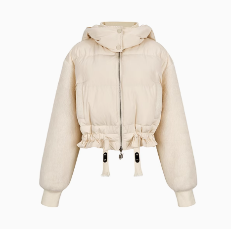 Apricot High-neck Puffer Jacket