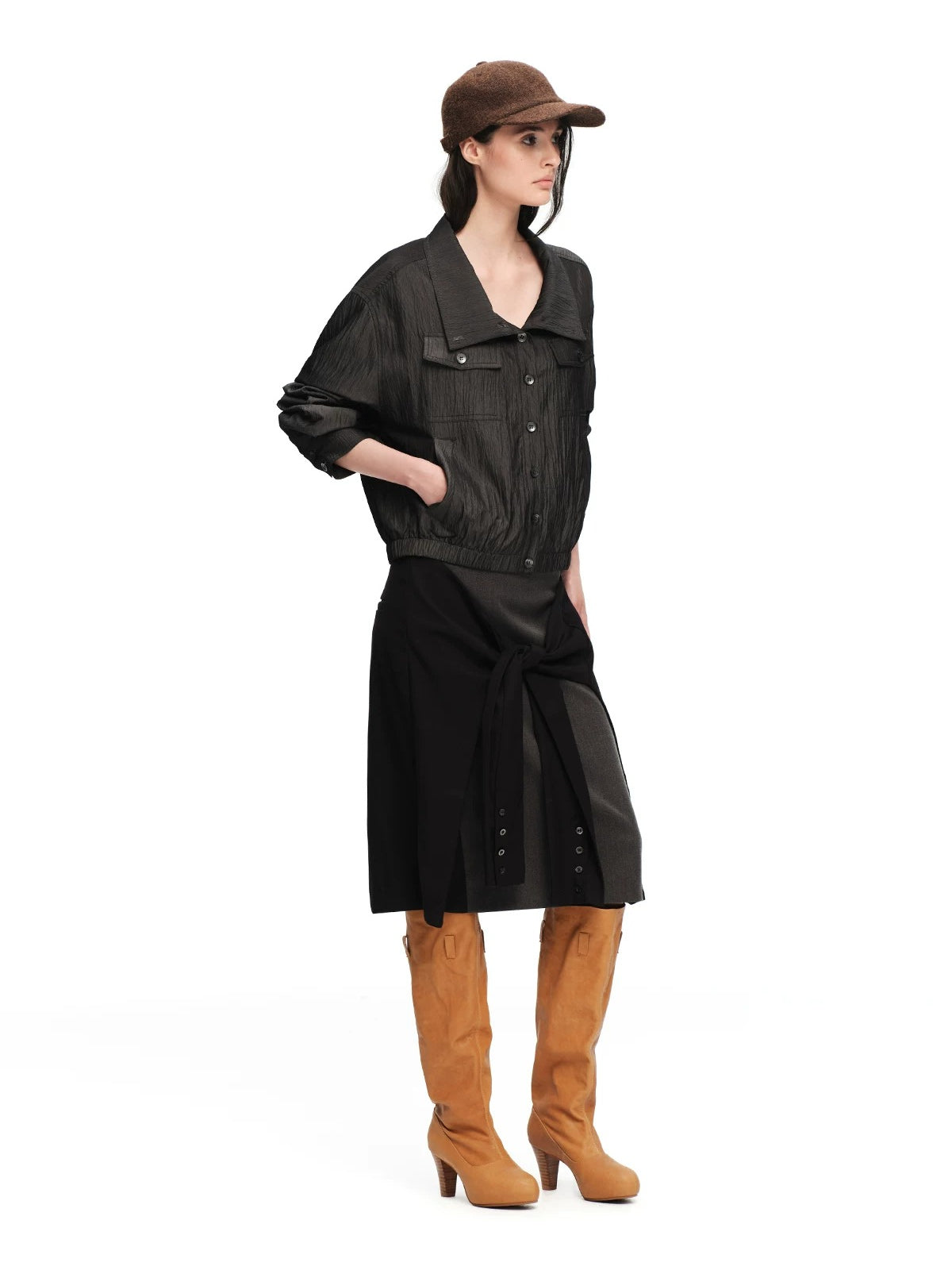 Lyocell Stand Collar Jacket