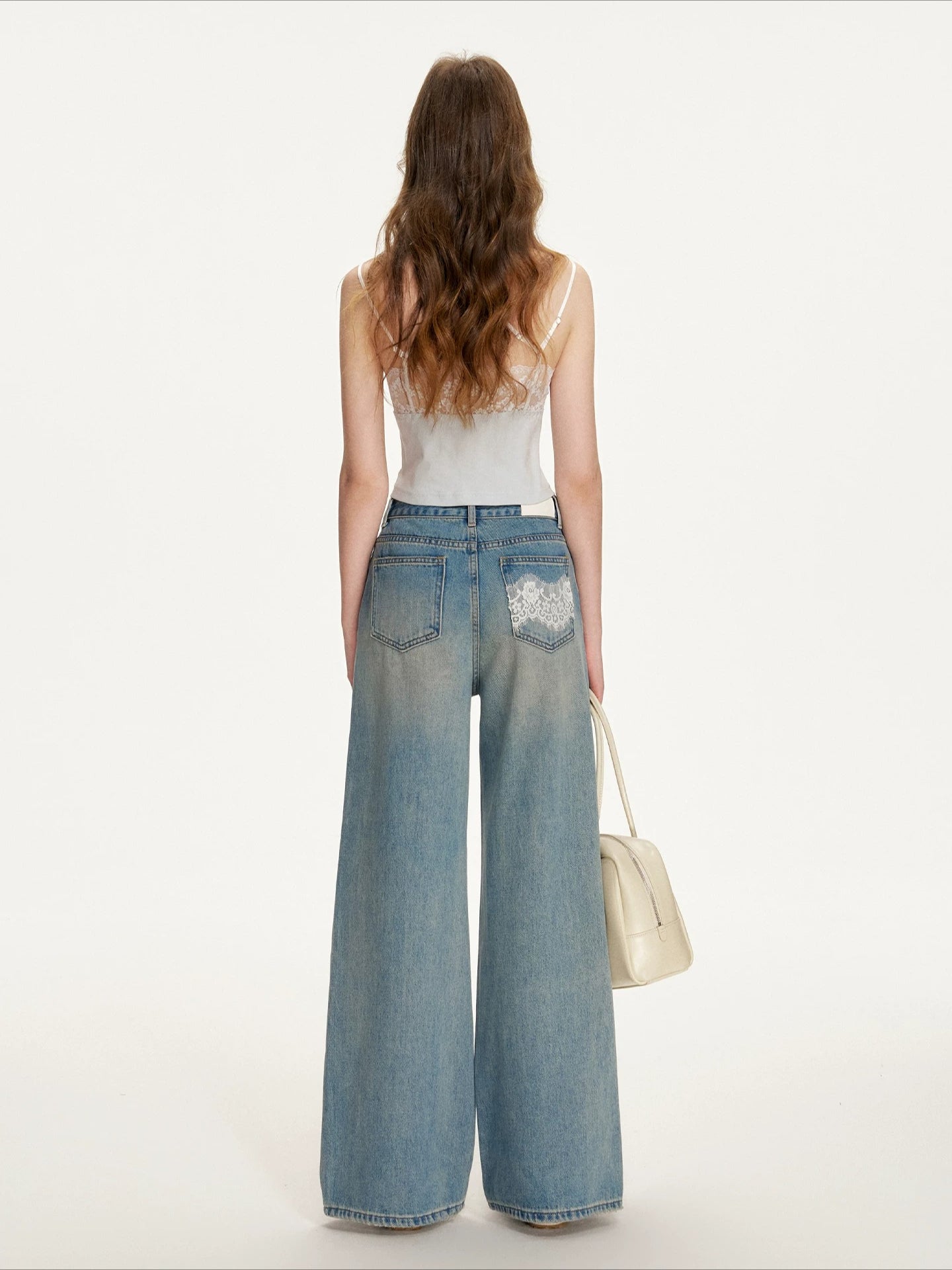 Blue Lace V-Neck Camisole