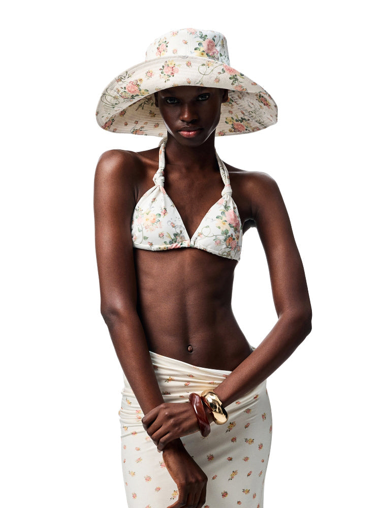 Metal Floral All-Over Print Bikini