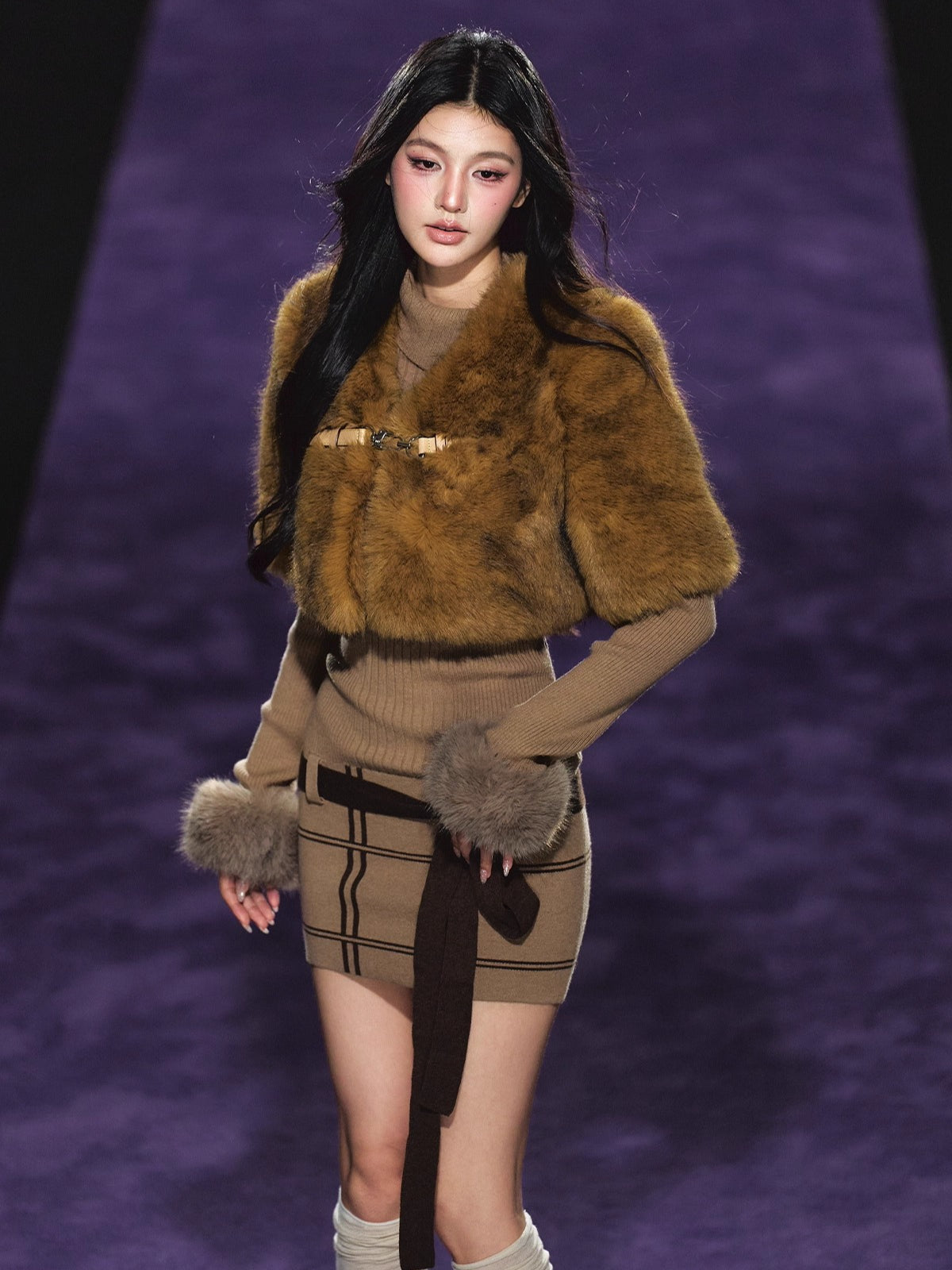 Faux-Fur Cape Vest