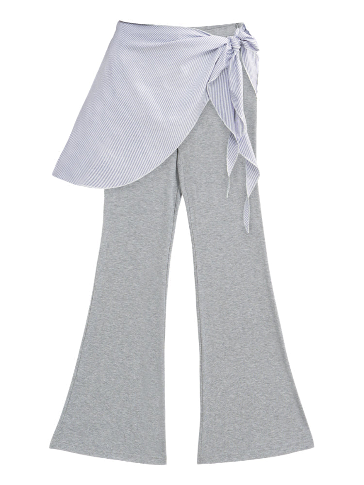 Checkered Asymmetric Shoulder Short-Sleeve T-Shirt & Pants Set