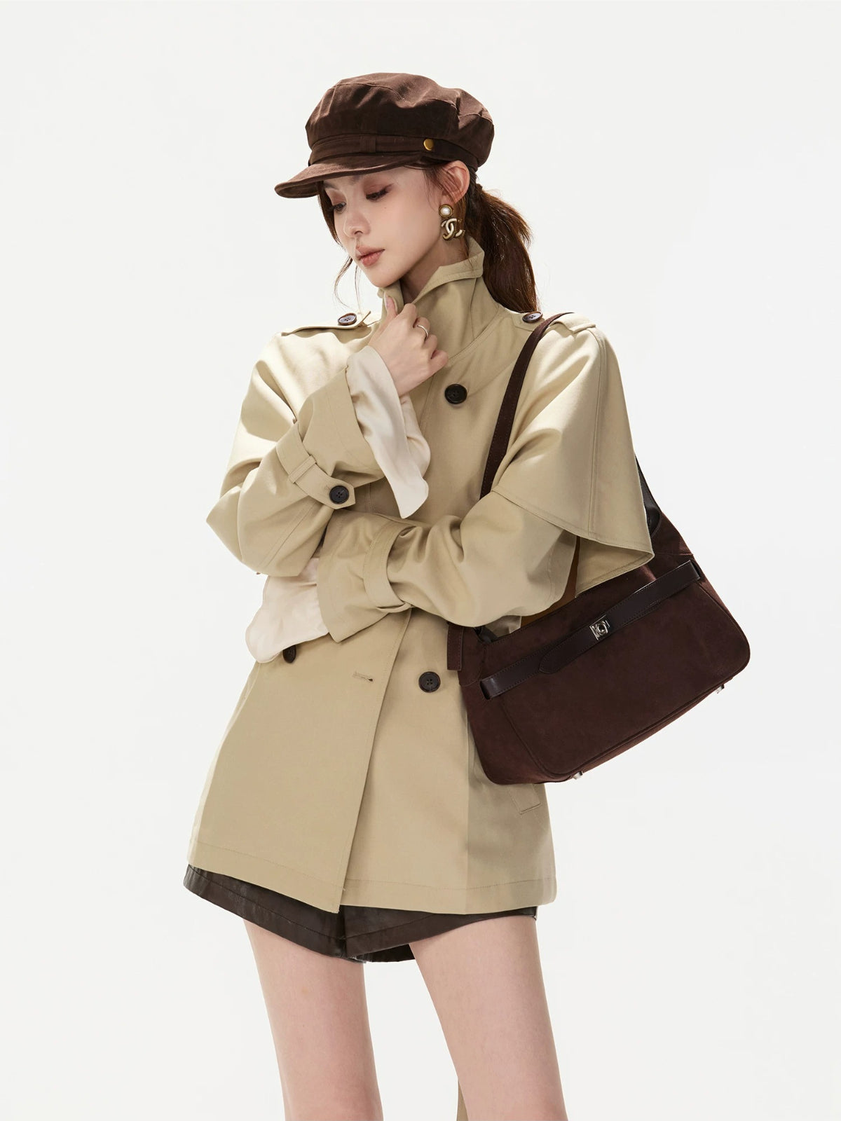 British Retro Cape Trench Jacket