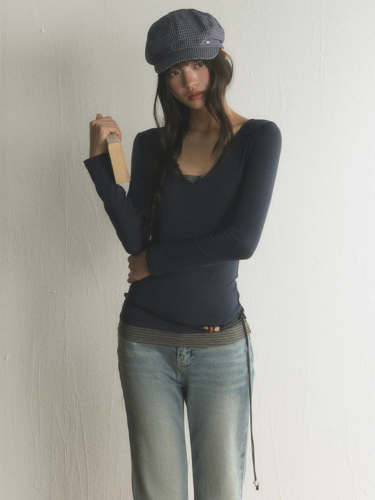Contrast Layered Top
