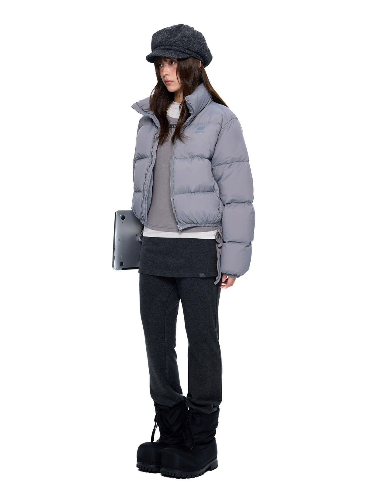 Maillard Cropped Down Puffer Jacket
