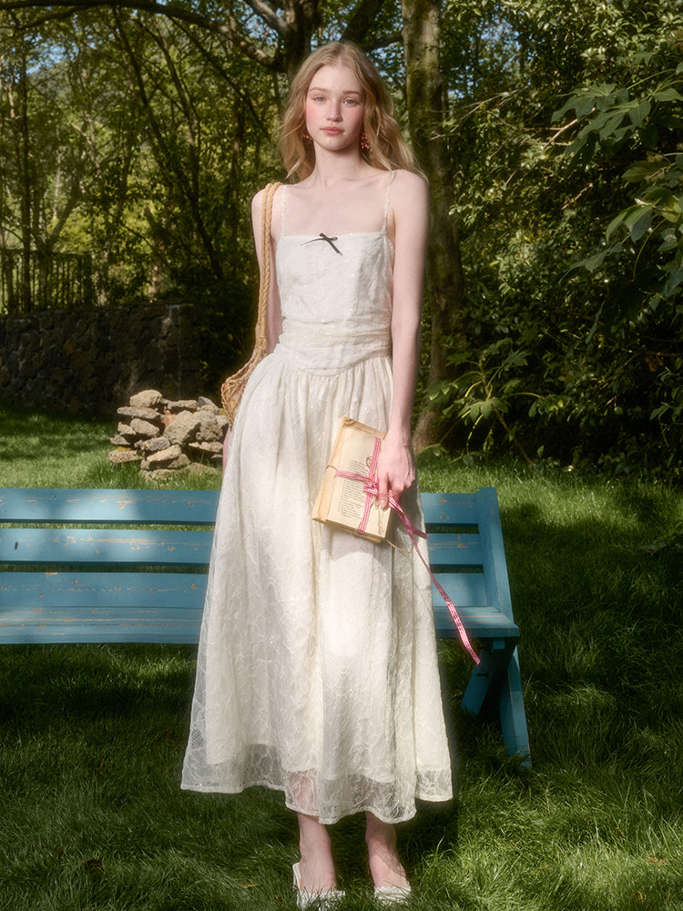 Lace Sequin Camisole Dress