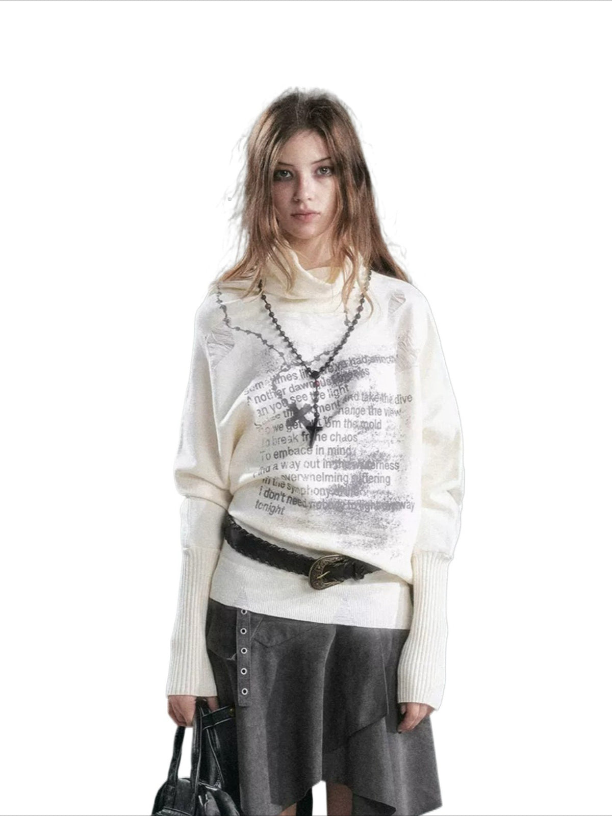 Asymmetric Chain Sweater