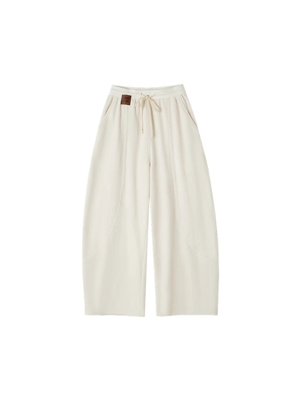 Fleece Curved-Leg Relaxed Pants