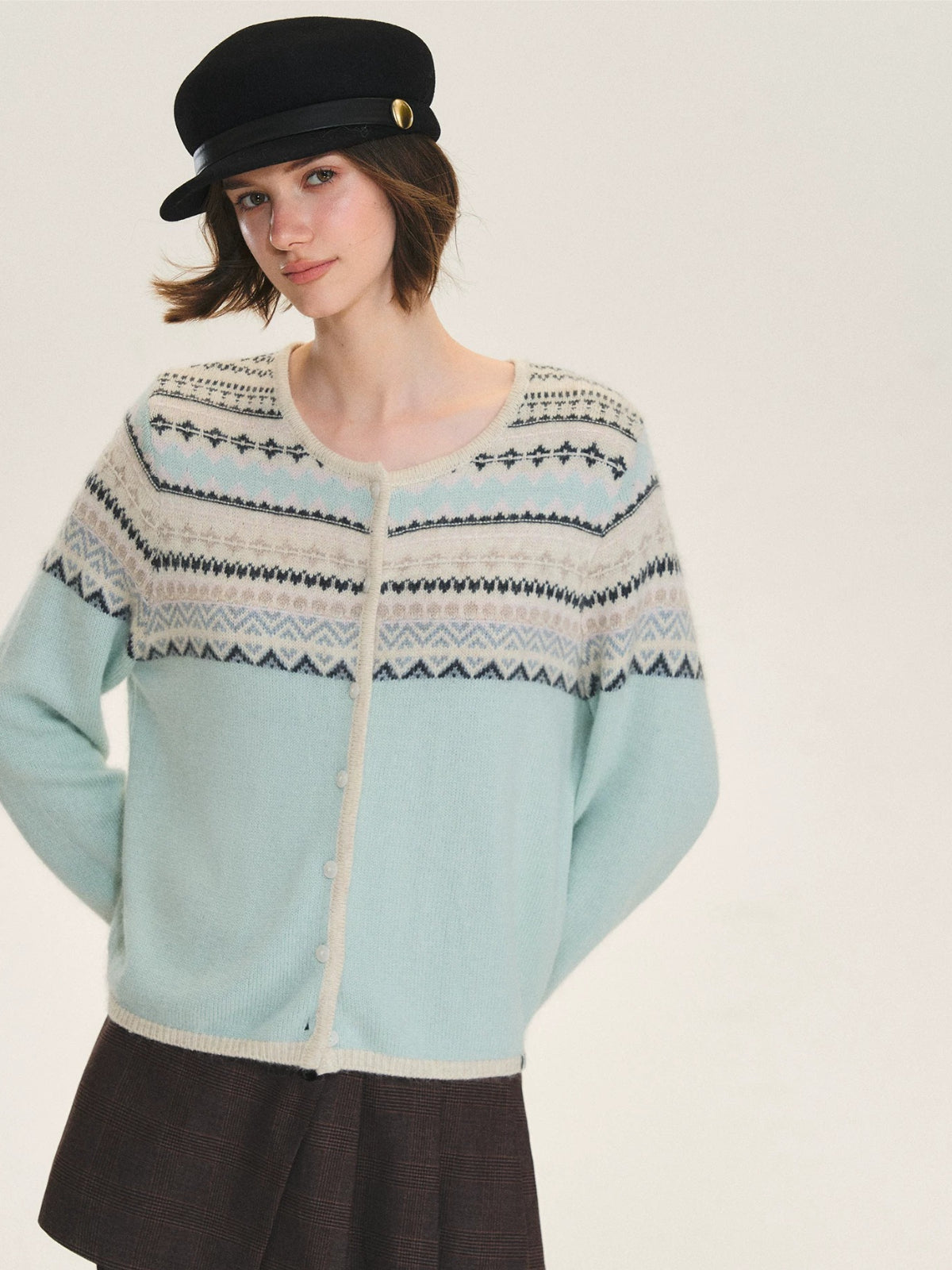 Pastel Fair Isle Knit Cardigan