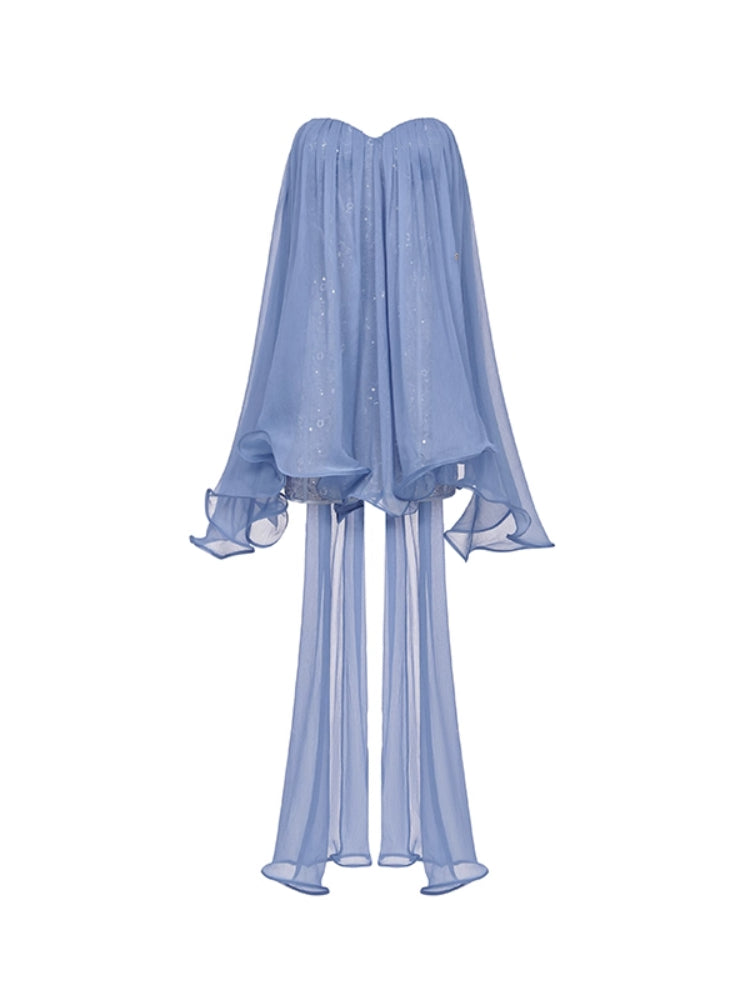 Chiffon Tube Top Dress