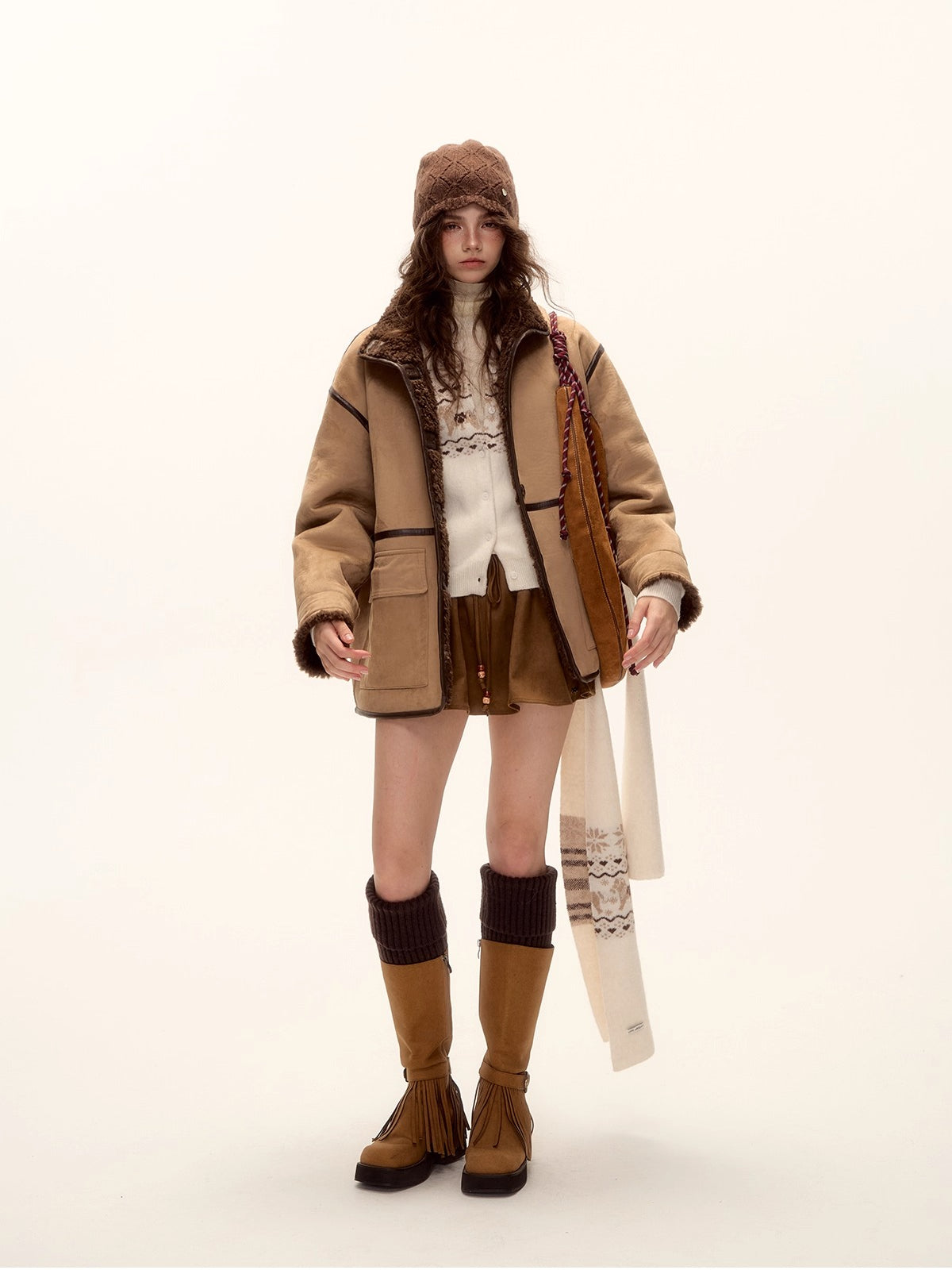 Reversible Suede Shearling Jacket