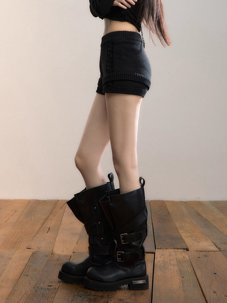 Knit Layered Shorts