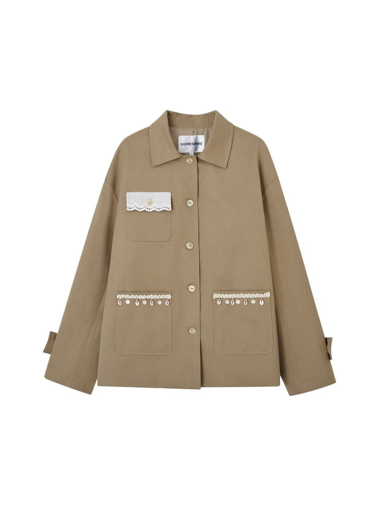 Fringed Drop-Shoulder Jacket