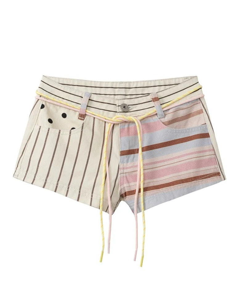 Holiday Printed Denim Shorts