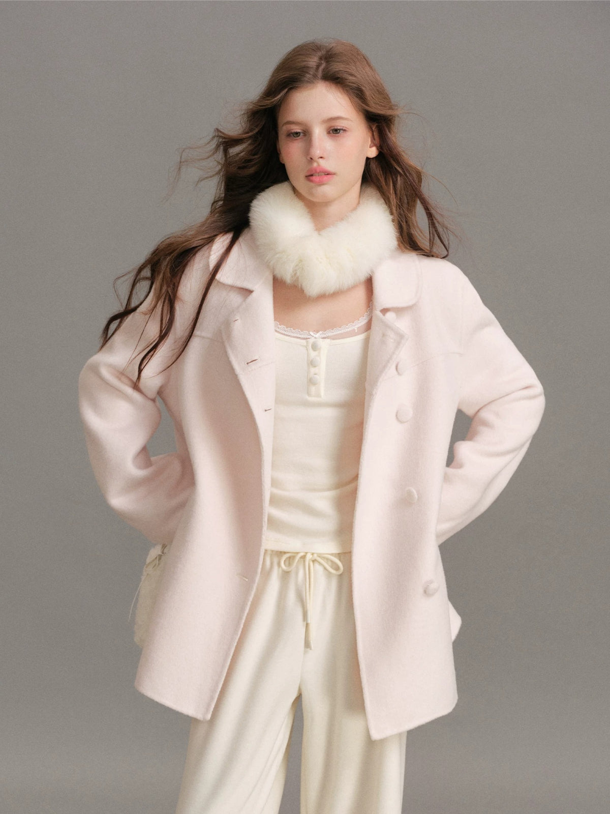Peter Pan Collar Wool Coat
