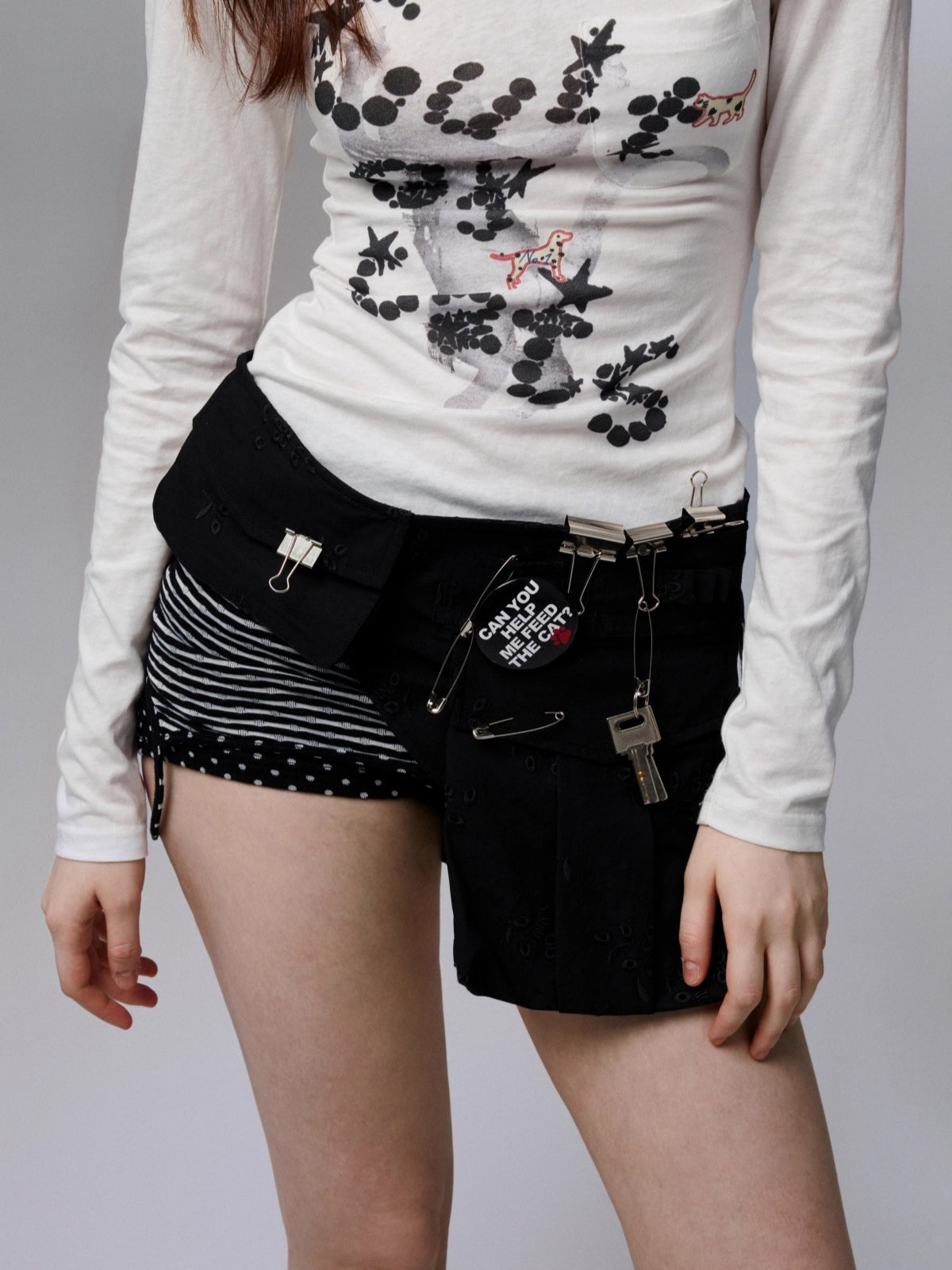 Embroidered Jacquard Utility Belt Bag