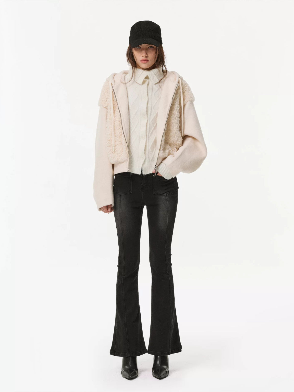 Frost Knit Cable Cardigan Sweater