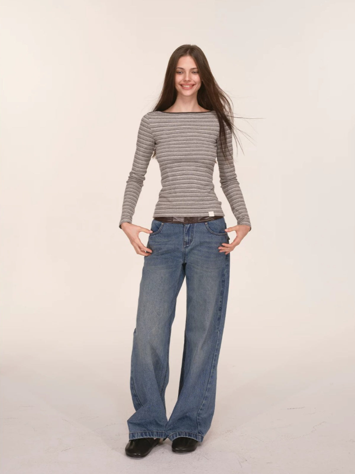 Contrast Striped Top & Pants Set