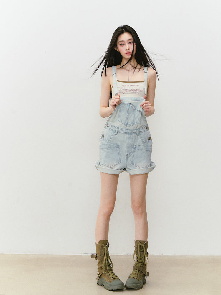 Color-Block Letter Print Camisole