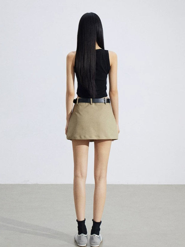 A-Line Cargo Mini Skirt