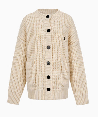 Waffle Weave Knitted Cardigan