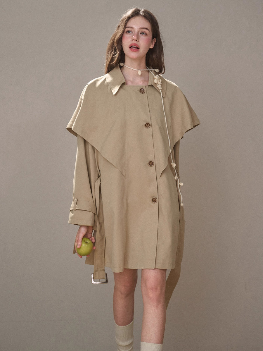 Comfy Chestnut Trench Coat