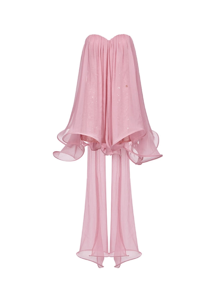 Chiffon Tube Top Dress