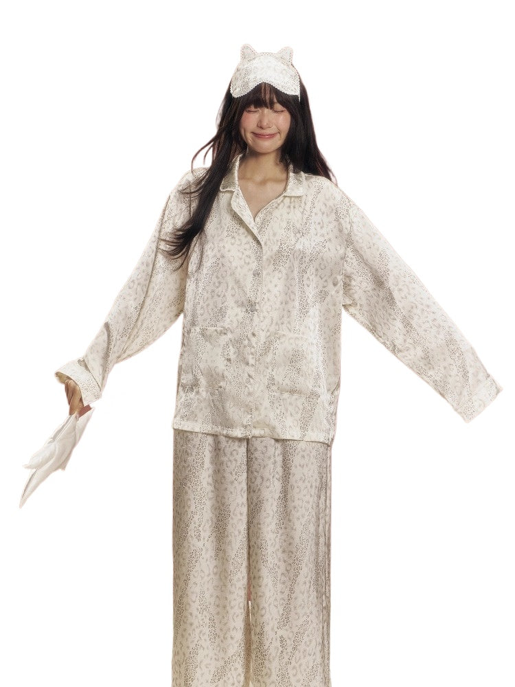 Satin Leopard Pajama Set