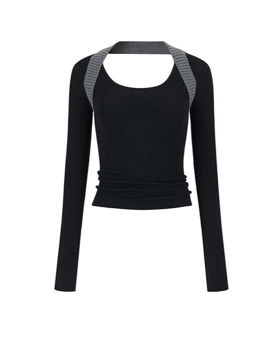 Slim Fit Knit Blouse